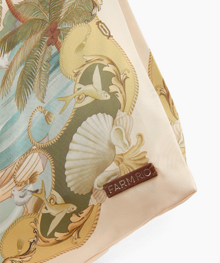 Satin Scarf Medium Bag - Royal Sea