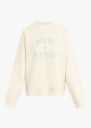 Mom of the Year Sweatshirt - Gardenia/Light Sage