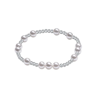 Hope Unwritten 6mm Bead Bracelet - Sterling Silver Pearl