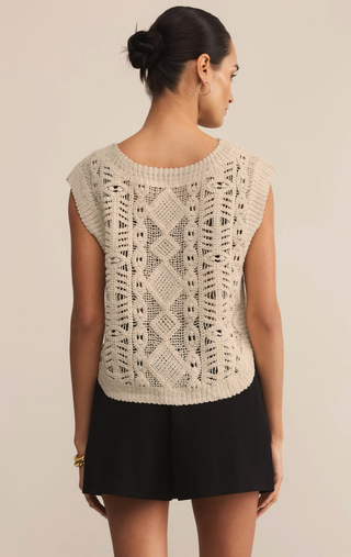 Baroque Sweater Top - Crystal