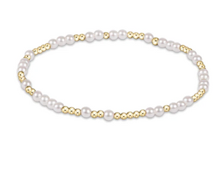 Hope Unwritten 3mm Bead Bracelet - Pearl