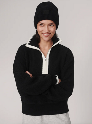 Anika Half Zip Fleece - Black