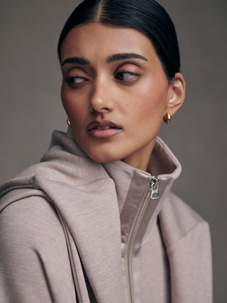 Roxbury Zip Through - Taupe Marl