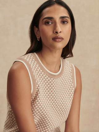 Jenson Stitch Knit Tank - Light Taupe