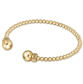 Classic Gold 3mm Bead Cuff - Gold