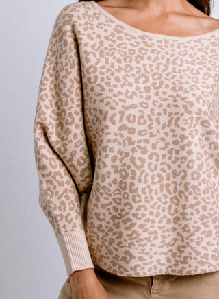 Ryu Cheetah Top - Cream/Beige