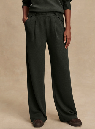 The Extra Wide Leg Pant 29.5 - Olive Marble