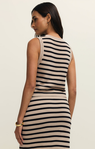 Emori Striped Muscle Tank - Natural