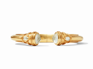 Cannes Demi Cuff - Gold Iridescent Clear Crystal - S