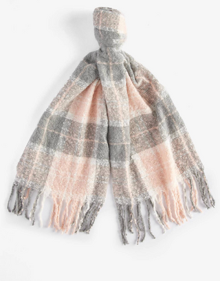 Barbour Saltburn Beanie & Tartan Scarf Gift Set - Birchwood