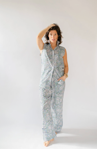 Lily Pant - Sunny Blue Hydrangea