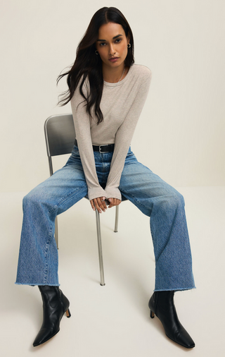 Second Skin Crew Long Sleeve - Natural Heather