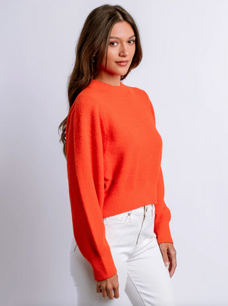Carrara Solid Sweater - Orange Flambe
