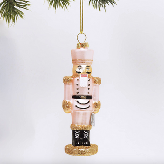 Pink Nutcracker Boxed Glass Ornament