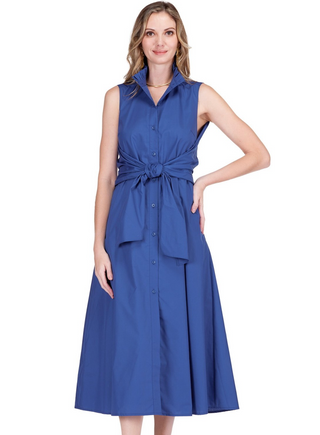 Back Wrap Maxi Dress - Navy