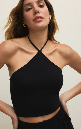 Lydia Halter Top - Black