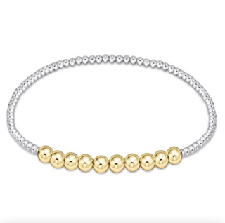Classic Beaded Bliss 2MM Bead Bracelet - 4MM - Mixed Metal