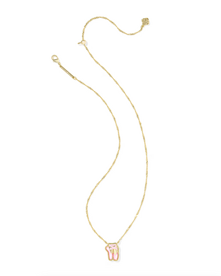 Ballet Short Pendant Necklace - Gold Blush Mother of Pearl