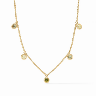 Rainbow Delicate Charm Necklace - Shades of Jade