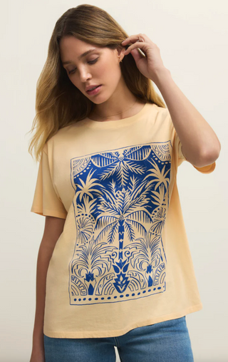 Palms Boyfriend Tee - Custard