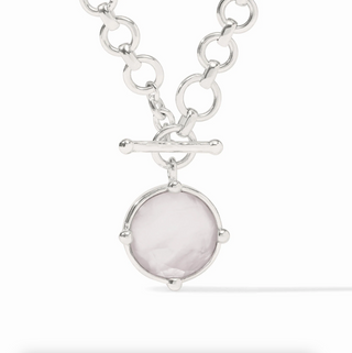 Honeybee Demi Necklace - Silver Iridescent Clear Crystal