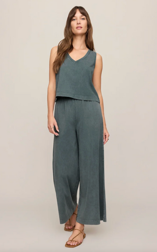 Scout Jersey Crop Flare Pant - Emerald Cove