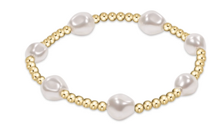Admire Pearl 3mm Gold Bracelet - Gold