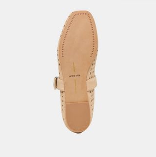 Mikel - Camel Perforated Suede