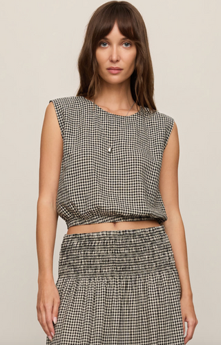 Merit Gingham Top - Black