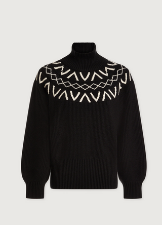 Marcie Fairisle Yoke Knit - Black