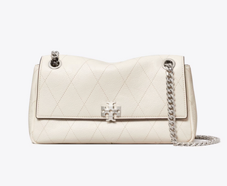 Charlie Quilted Small Shoulder Bag - Light Cream