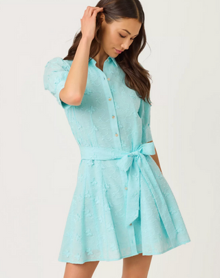 Larkyn Shirtdress - Day Dream Blue Monarch Embroidered