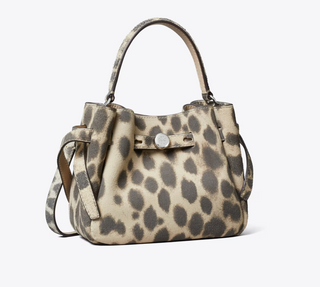 Romy Suede Mini Bucket Bag - Cheetah Spots