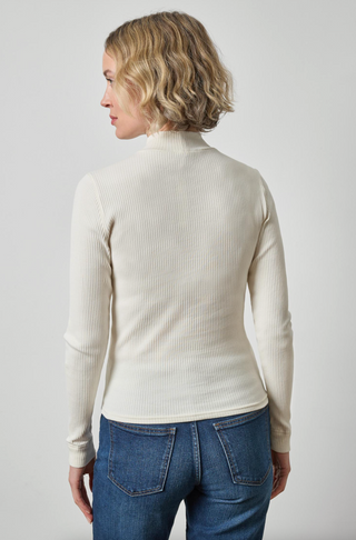 Ribbed Long Sleeve Mock - Rope