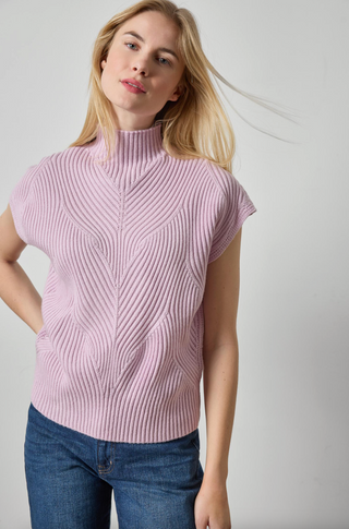 Cable Wedge Sweater - Sugarplum