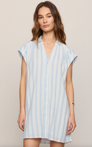 Shellbound Striped Dress - Sea Salt
