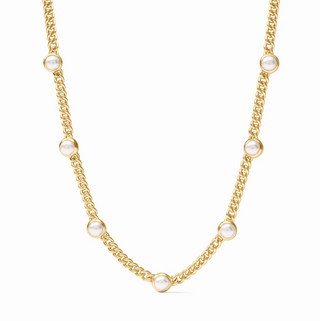 Dolce Delicate Station Necklace - Pearl