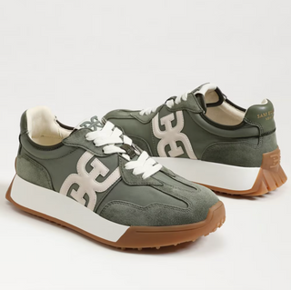 Langley Lace Up Sneaker - Suede Olive