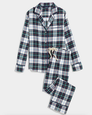 Flannel Sleep Set - White Cap