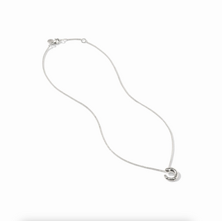 Solara Spiral Delicate Necklace - Silver