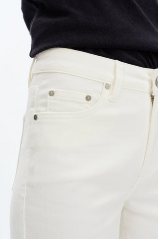 Maeve Mid Rise Straight Woven - White