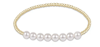 Classic Gold Beaded Bliss 2.5mm Bead Bracelet - 5mm Pearl