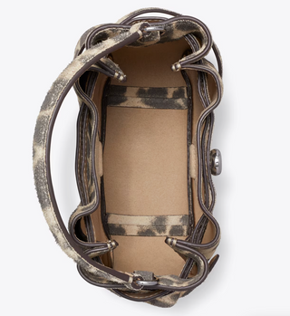 Romy Suede Mini Bucket Bag - Cheetah Spots