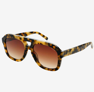 Voyager Acetate Oversized Aviator Sunglasses - Milky Tortoise