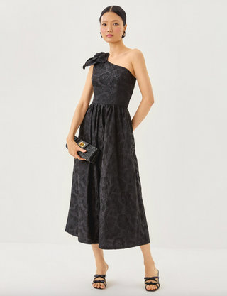 Lynsi Midi Dress - Nori Sunset Bloom Embroidered Organza