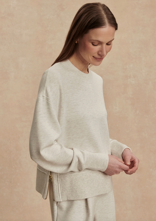 Philippe Crop Sweater - Ivory Marl