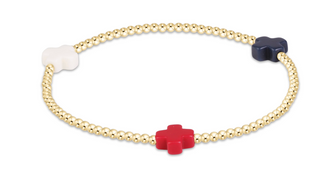 egirl Signature Cross 2mm Gold Bracelet - Firecracker