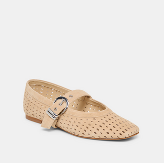 Mikel - Camel Perforated Suede