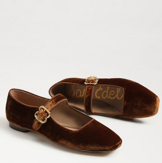 Michaela Flat - Spiced Carmel Brown Velvet