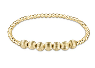 Dignity Beaded Bliss 3MM Bead Bracelet - 6MM Gold